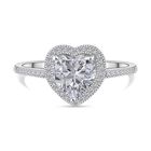 LUSTRO STELLA - Wei&szlig;er Zirkonia Ring 925 Silber rhodiniert (Gr&ouml;&szlig;e 21.00)