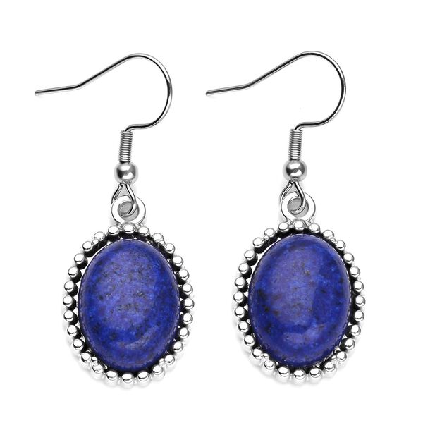 Lapislazuli-Ohrringe und Armband, reiner Edelstahl ca. 95,00 ct image number 5