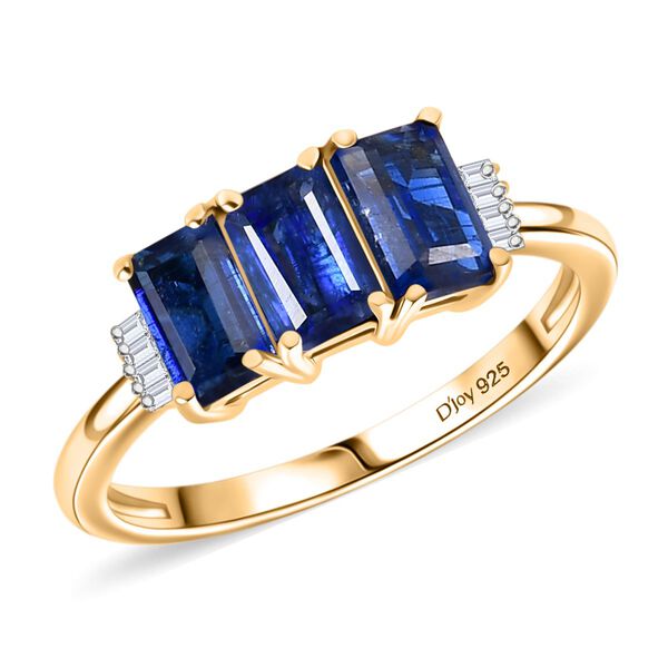 D'Joy AA Nat&uuml;rlicher Kaschmir Kyanit und Diamant Ring - 2,57 ct. image number 4