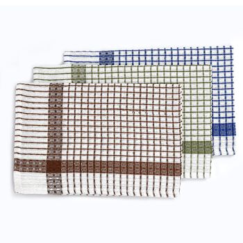 6er-Set gewebte Baumwoll-K&uuml;chent&uuml;cher, 35x55 cm, Mehrfarbig