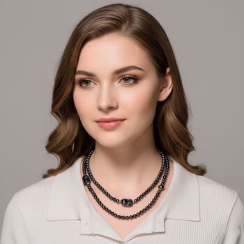 Terahertz Halskette ca. 40 cm Reiner Edelstahl Standard gelb vergoldet ca. 300.00 ct