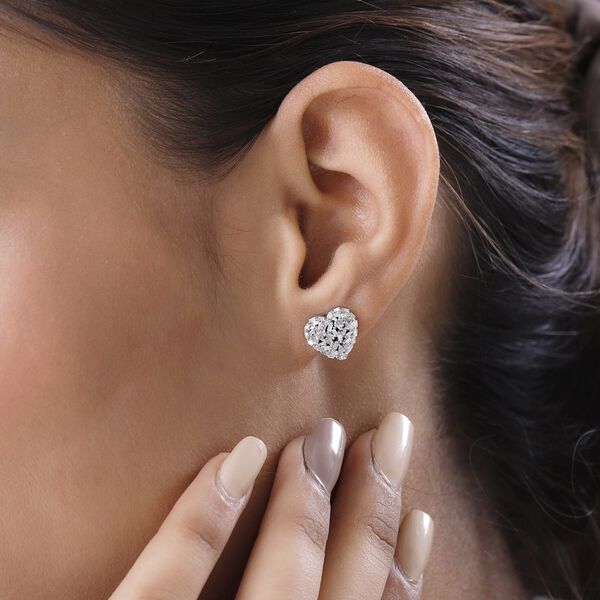 GP Heart Kollektion - Diamant und blaue Saphir-Ohrstecker- 0,54 ct. image number 3