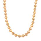 Goldene Muschelkernperle Halskette ca. 50 cm Reiner Edelstahl Standard