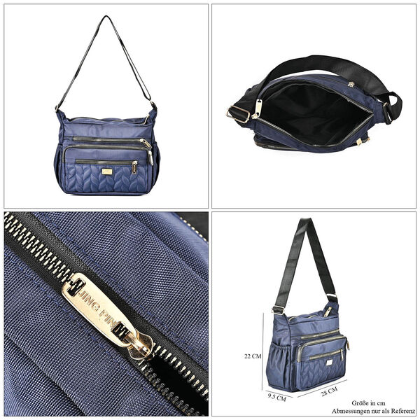 Oxford Bauchtasche, dunkelblau image number 5