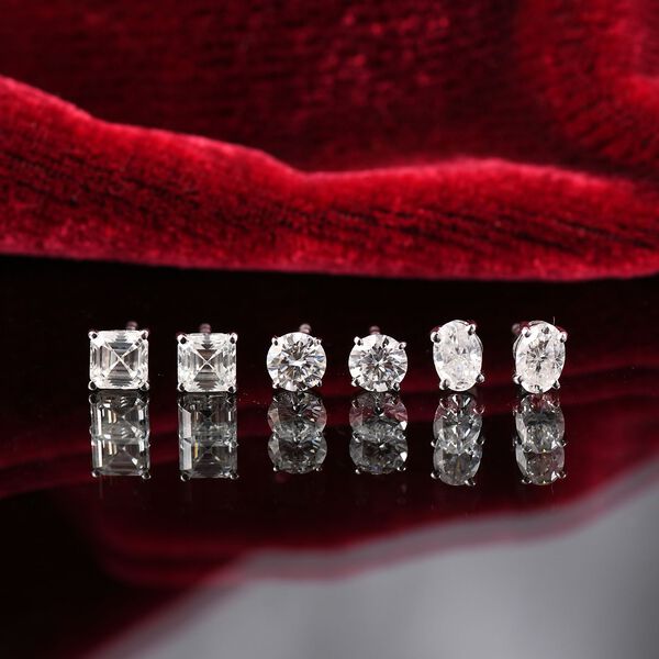 D'Joy 3er-Set - Moissanit Ohrstecker - 2,82 ct. image number 2