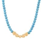 Blauer Howlit Flexibles Pixiu Halskette ca. 45 cm+3.75 cm Extender, vergoldet ca. 330.00 ct