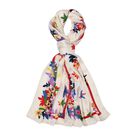 LA MAREY 100% Maulbeeren-Seidenschal, 55x170 cm, Gänseblümchen