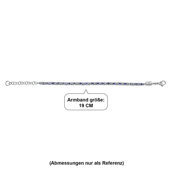 EVER TRUE Tansanit Armband ca. 15 cm + 4 cm Extender, 316L Edelstahl ca. 3,27 ct. image number 5