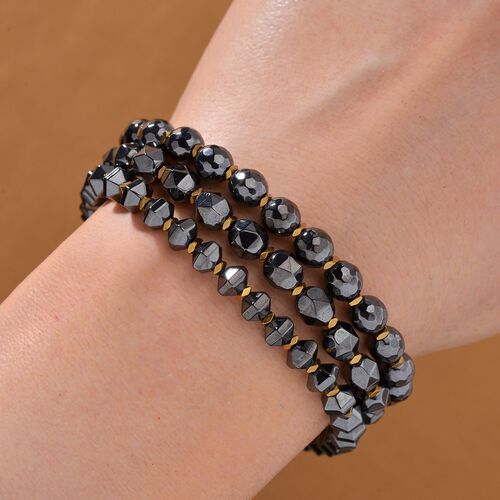 3er-Set- Flexibles Hämatit Armband - 210 ct. image number 1