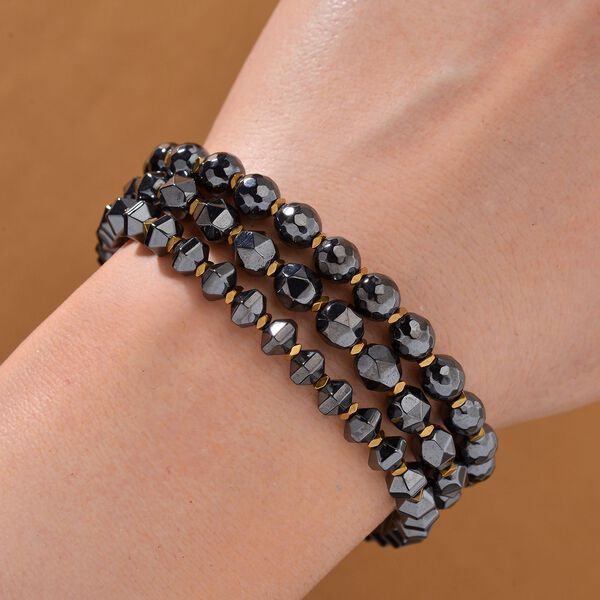 3er-Set- Flexibles Hämatit Armband - 210 ct. image number 1
