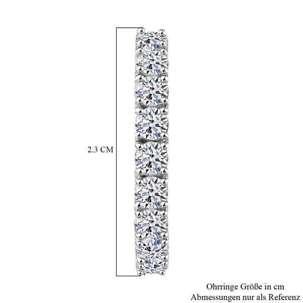 D'Joy Moissanit Ohrringe 925 Silber rhodiniert ca. 1.85 ct image number 4