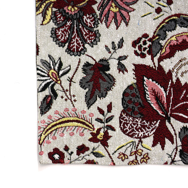 5er Set: Jacquard gewebter Tischl&auml;ufer und 4 Tischsets, Blumen image number 6