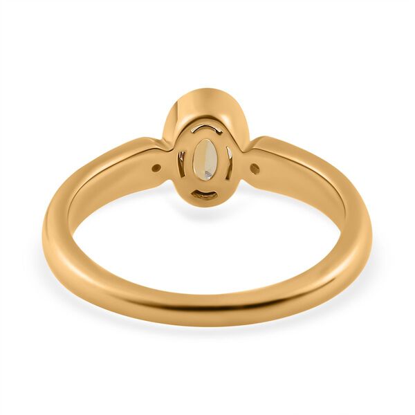 AA natürlicher, goldener Tansanit und Diamant Ring - 0,44 ct. image number 6