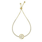 Zirkonia Armband, Flexibel, Messing vergoldet