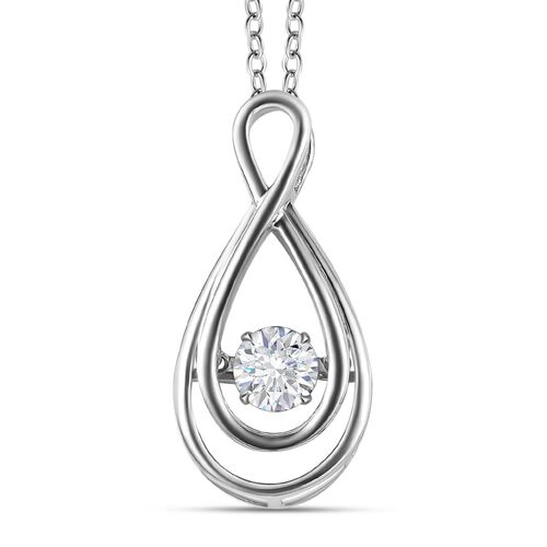 2er Set, Moissanit Schmuckset Anhänger mit Kette, 925 Silber platiniert, ca. 0.43 ct image number 0