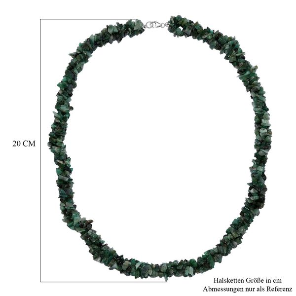Socoto Smaragd Halskette ca. 50 cm 925 Silber rhodiniert ca. 330.00 ct image number 5