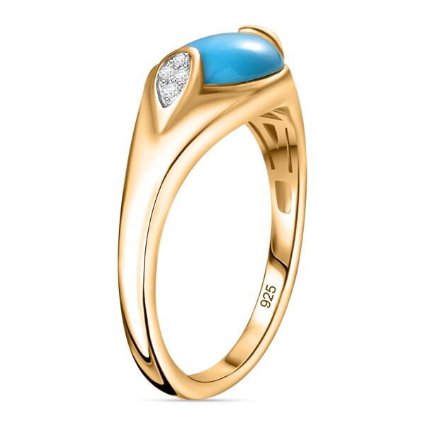 AA Sleeping Beauty Türkis und Zirkon Ring - 1,66 ct. image number 5