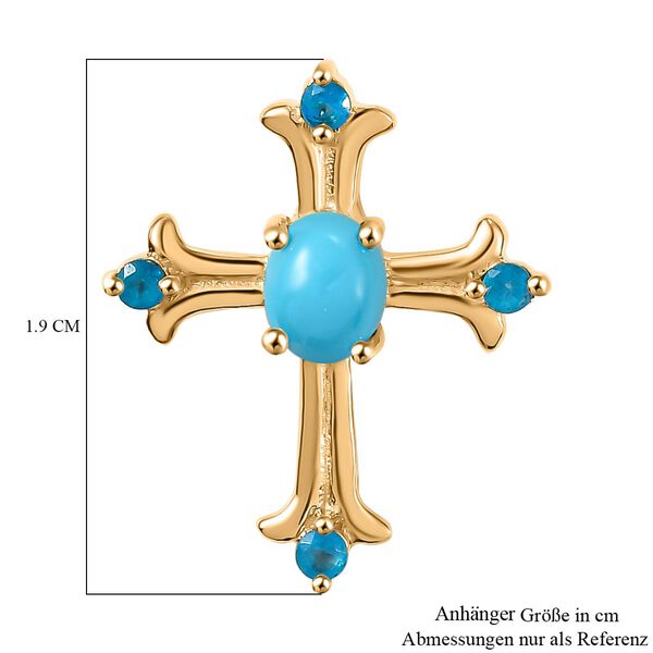 AA Sleeping Beauty T&uuml;rkis und Neon Apatit Anh&auml;nger, ca. 0,43 ct. image number 6