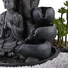 Buddha DIY Wasserbrunnen mit Licht und USB-Anschluss, Grau image number 6