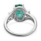 Smaragd-Triplett-Quarz und weißer Zirkon-Ring, 925 Silber platiniert  ca. 2,88 ct image number 5