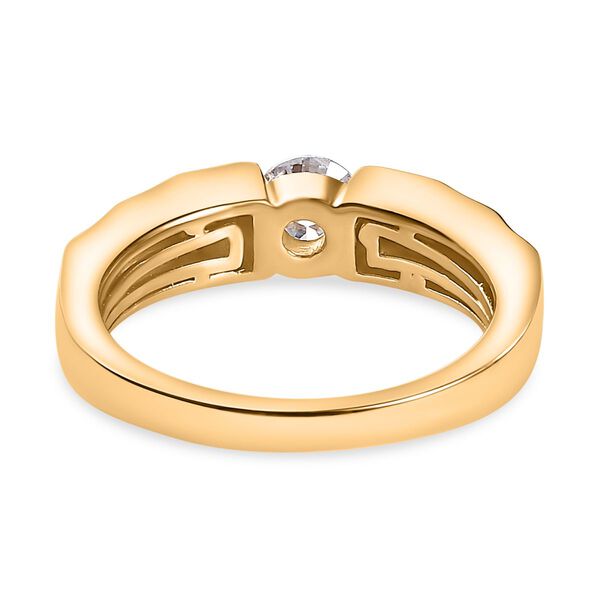 EF Moissanit Ring in Silber mit Gelbgold Vermeil - 0,43 ct. image number 6