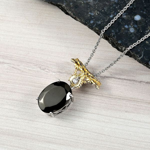 Elite Shungit, Wei&szlig;er Zirkon Schmuckset ca. 45 cm ca. 8.26 ct image number 1