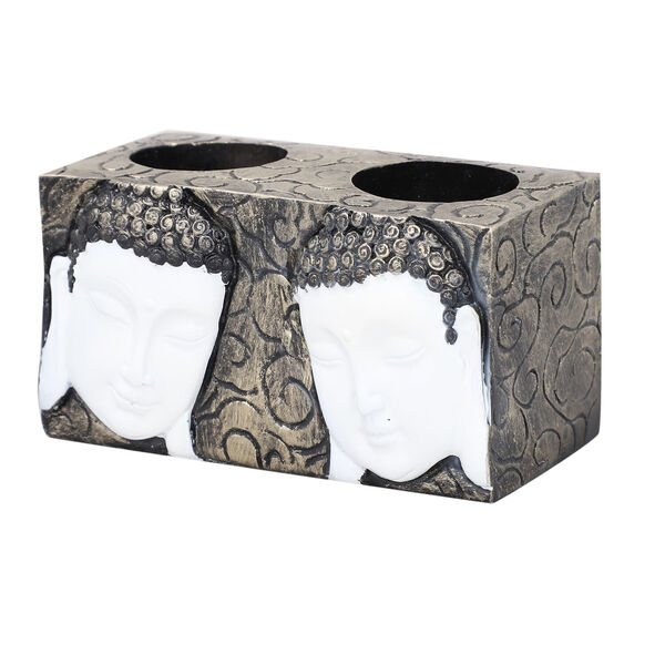 Kerzenleuchter Buddha-Figur mit 2 K&ouml;pfen image number 2