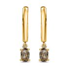 AAA Turkizit Ohrringe, 925 Silber Gelbgold Vermeil ca. 0.88 ct
