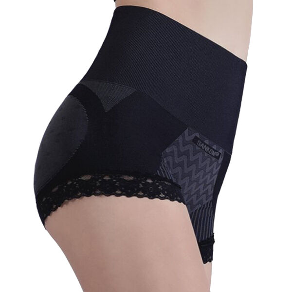 SANKOM Damen Haltungskorrektur Unterhose mit Spitze Shapewear, Gr&ouml;&szlig;e XXL, Schwarz  image number 4