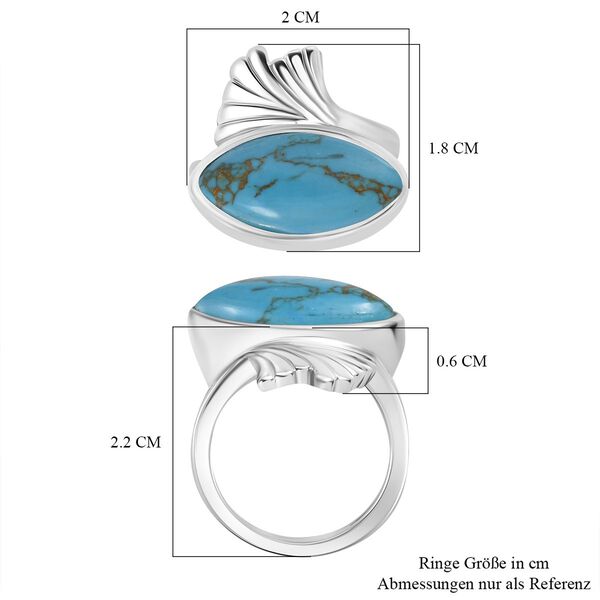 Blauer Türkis-Ring - 5,55 ct. image number 7