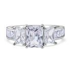 Lustro Stella Weißer Zirkonia Ring 925 Silber rhodiniert (Größe 17.00)