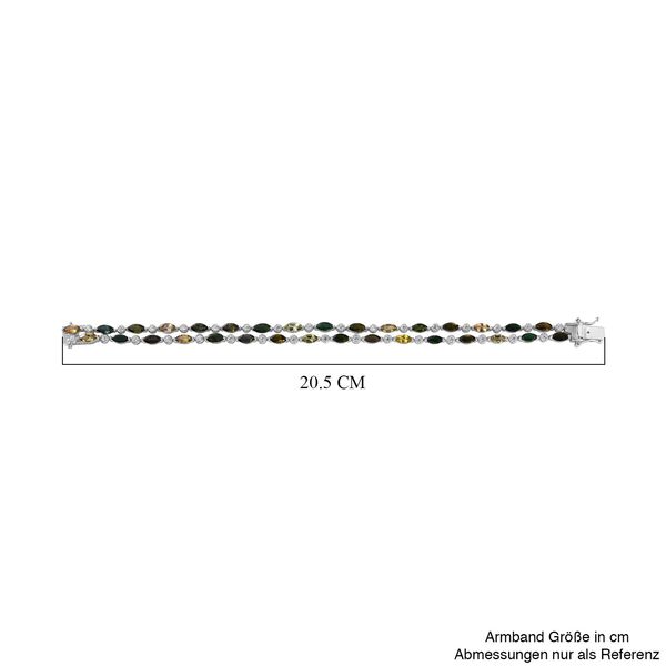 Multi-Turmalin und Zirkon 19cm Armband - 12 ct. image number 5