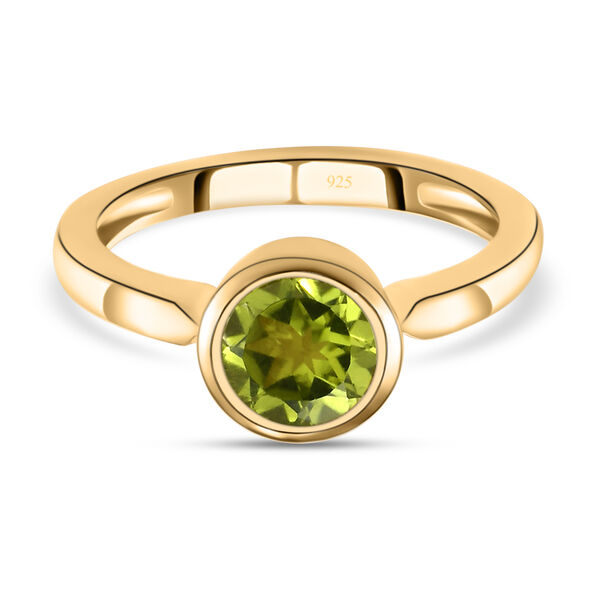 2er-Set, natürlicher Peridot-Solitär-Ring und Anhänger in Silber, 2,63 ct. image number 4