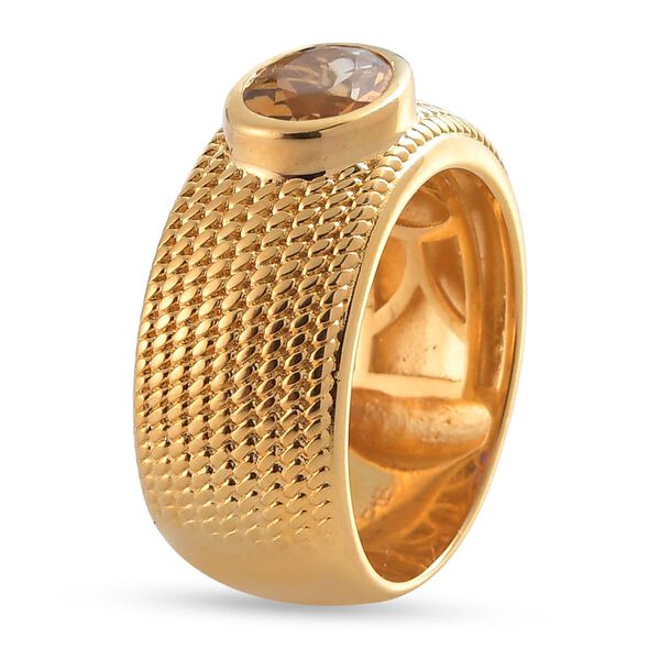 Citrin Solitär Ring in Goldton, 1,03 ct. image number 6