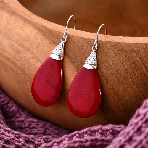 Royal Bali Kollektion- Rote Koralle-Ohrringe image number 1