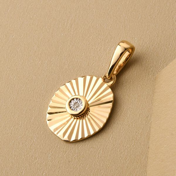 Diamant Anh&auml;nger 925 Silber vergoldet image number 3