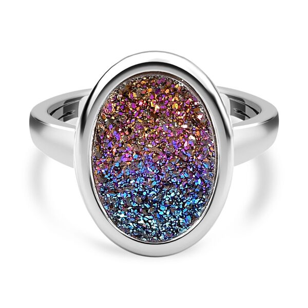 Regenbogen-Drusen Quarz Ring - 3,93 ct. image number 0