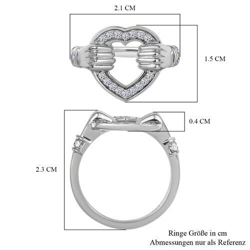 Lab Grown Diamant SI Ring 925 Silber rhodiniert (Größe 16.00) ca. 0,24 ct image number 7
