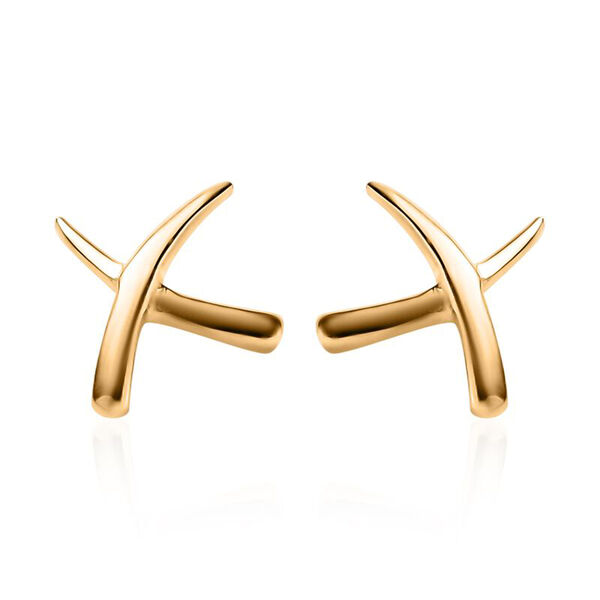 Molto Kiss Stacking Ohrstecker in Silber mit Gelbgold Vermeil