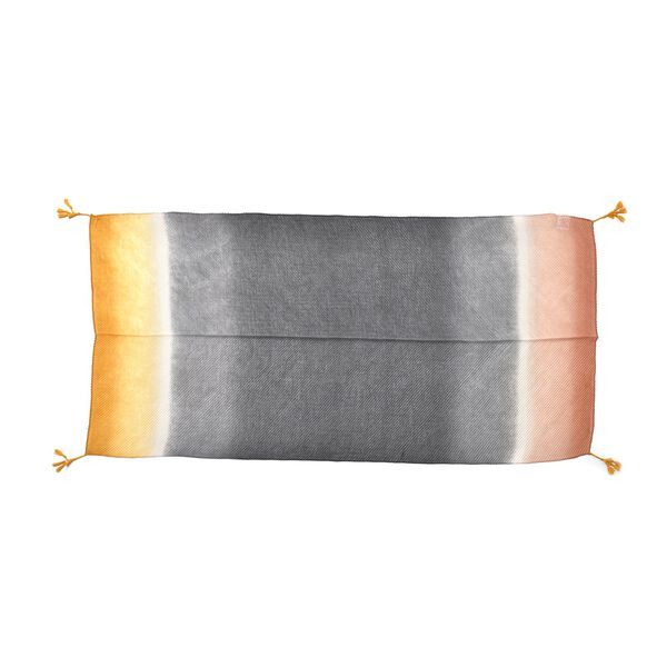 Plissee Schal mit Quasten und Farbverlauf, 180x90cm, grau image number 0