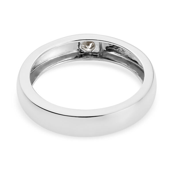 Diamant zertifiziert I2-I3 Band Ring 375 Weißgold image number 6