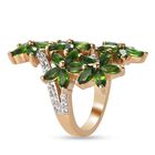 Natürlicher Chromdiopsid und Zirkon-Ring - 4,13 ct. image number 4