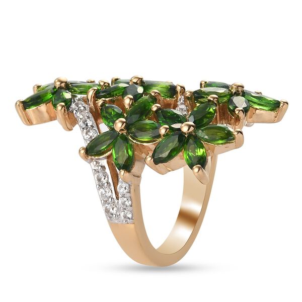 Nat&uuml;rlicher Chromdiopsid und Zirkon-Ring - 4,13 ct. image number 5