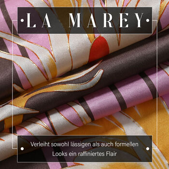 LA MAREY - 100% Maulbeeren-Seidenschal, Chiffon, 55x170 cm, Pfau