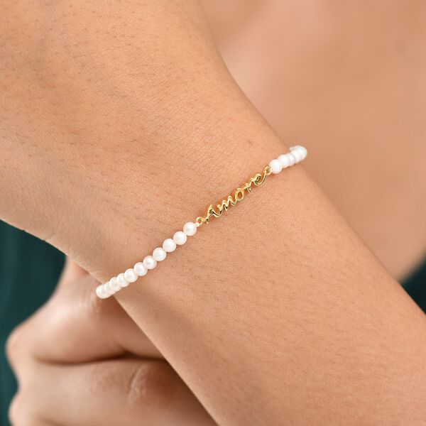 GP Amore Kollektion - Süßwasserperle und blaues Saphir Armband, 19cm image number 3