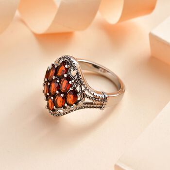 Nat&uuml;rlicher Mosambik Granat Ring, 316L Edelstahl (Gr&ouml;&szlig;e 18.00) ca. 2.56 ct