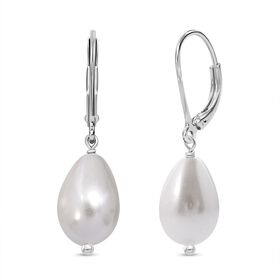 Weiße Muschelkernperle Ohrringe - 20 ct.