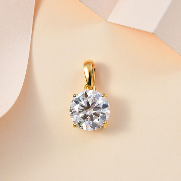 Moissanit Anhänger, 925 Silber 750 Gelbgold Vermeil- 3,43 ct. image number 2