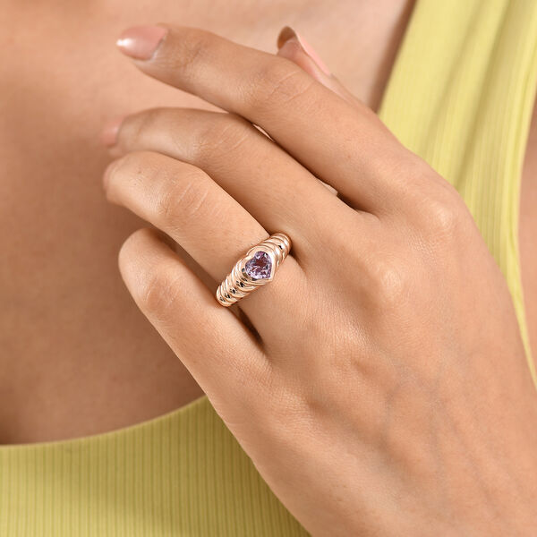 EVER TRUE Rosa Amethyst Ring Nickelfreies Messing (Gr&ouml;&szlig;e 16.00) ca. 1,09 ct image number 2