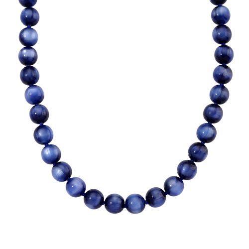 Erstellt Blaue Katzeaugen Halskette ca. Flexibles cm Reiner Edelstahl ca. 340.00 ct image number 0